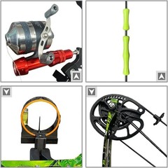 Bowfishing Bow Kit with Arrow Ready to Shoot Right Handed 15-45 LBS Draw Length