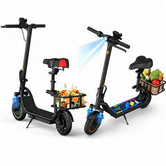 8.5″ Electric Scooter for Adults with Seat, Max Speed 19 MPH, Range 17/25Miles