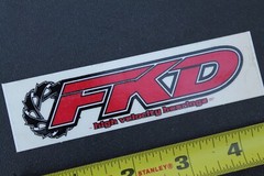 FKD High Velocity Bearings Skateboard Red Saw Z38A Vintage Skateboarding STICKER