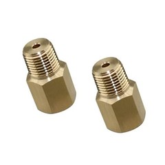 2PCS 1/8 BSPT Male to 1/8-27 NPT Female, Thread Adapter for Gauge