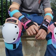 Eight Ball Kids' 8+ Pad Set 3pk – Sunset Fade: Elbow, Knee, Wrist Protection