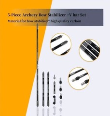 Archery Bow Stabilizer Set 4/5/10/12/28/30 inch 3K Carbon Fiber Extension Pole