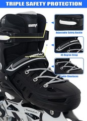 Inline Skates for Adults Men Women, Adjustable Aggressive Durable Roller Blad…