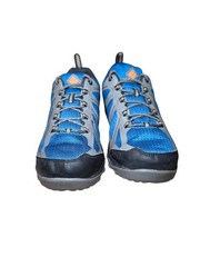 Columbia Mens 7/ W 8.5 Trailstorm Waterproof Hiking Shoes Gray Blue YM0749-036