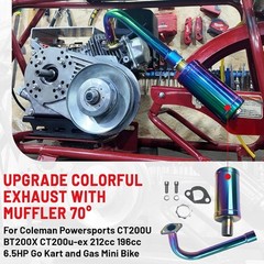 Colorful Exhaust With Muffler For Predator 196cc 212cc GX160 GX200 Go Kart Mini