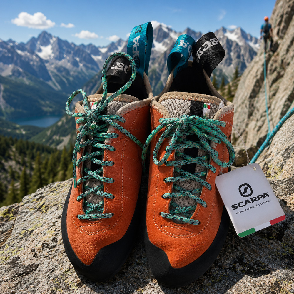 Scarpa Helix Women’s Rock Climbing Shoes Mandarin Red EU 40.5 New