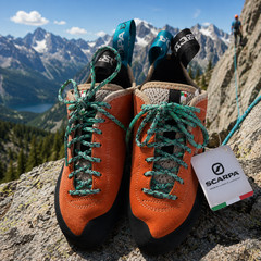 Scarpa Helix Women’s Rock Climbing Shoes Mandarin Red EU 40.5 New
