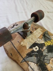 1980S ZORLAC Gargoyle Jimi Scott Airbourne Skateboard Deck Truck & Wheels READ!!