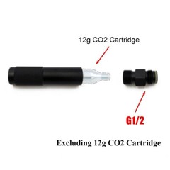 Quick Change 12g CO2 Cartridge Adapter with Capsule Threads M16x1.5 / G1/2-14