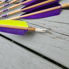 Half Dz 11/32 Cedar Arrows 31″ RW Fletch 5″ 30-40# With 125gn Field Points