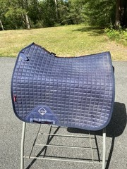 LeMieux ProSport Dressage Suede Quilted English Saddle Pad Navy Blue
