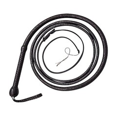 BULL WHIP 04 Feet long 16 Plaits Cow Hide Leather CUSTOM BULLWHIP BLACK