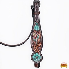 Western Headstall and Breast Collar Set HILASON Tooled Leather Horse Bridle Tack