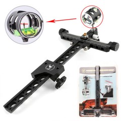 Compound Bow Sight Single Pin 0.059″ Fiber 4X Lens Long Pole Archery Hunt TP8510