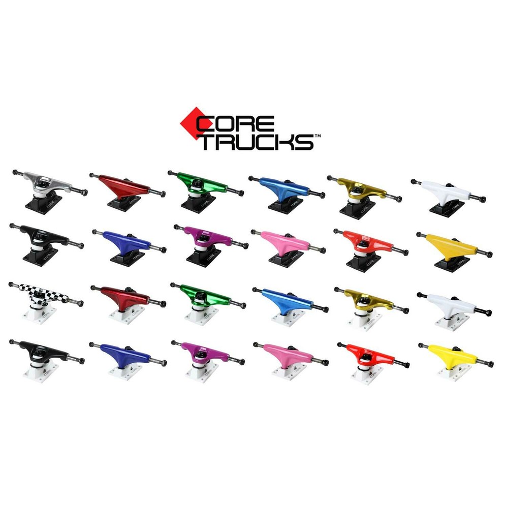 Core Skateboard Trucks – Aluminum Alloy, Premium Bushings – Choose Color / Size
