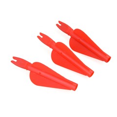 OD8mm Arrows Nocks Fletches Conjoined Archery Vanes Plastic Arrow Shaft Target