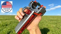 Full Metal Repeat Pocket Slingshot Comes with 1 Magazine 5 Bandsets Model C