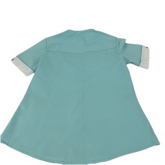 Ovation Womens Teal Equestrian Show Shirt Short Sleeve Cotton Blend Size 8