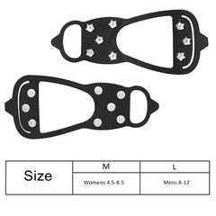 Ice Snow Anti Slip Spikes Grips Grippers Crampons Cleats For Hike Shoes Boot