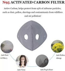 2-Pair Carbon Filter Face Masks with Valves – Reusable for Sports & Outdoors