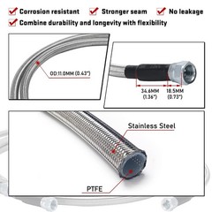6AN 70 Inch GM Chevy Transmission Cooler Hose Line Kit Heavy Duty TBI