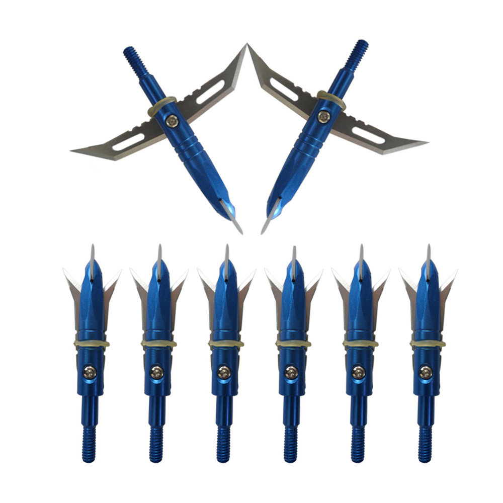 Archery Hunting Arrowheads 2 Blade Broadheads Arrow CrossBow Shooting 100 Grain
