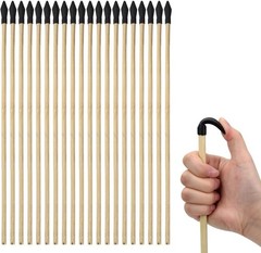 20 Pcs Wooden Arrows Soft Rubber Tips, 17 Inch Handmade Wooden Toy Arrow for
