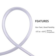 PVC Tubing Flexible Clear Vinyl Hose for Food Grade 10 Feet 3/8″ID X 1/2″OD