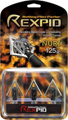 Rexpid NURI Fixed Broadheads 125 Grain – 3 Pack – Fixed Hunting Arrows Heads, Ro