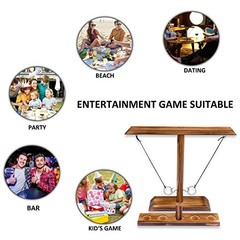 Ring Toss Games for Adults, Indoor Outdoor Large Size- 15.7″ X 13″Light Brown