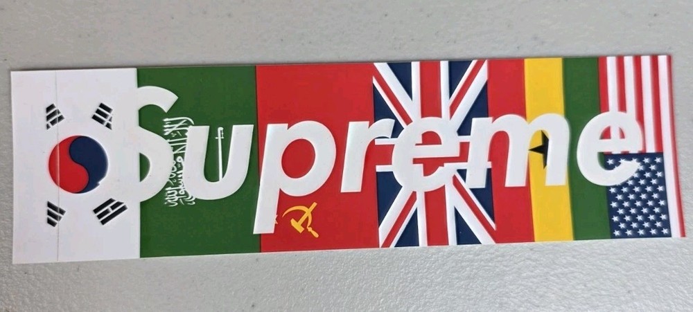 Supreme Box Logo Sticker Flags