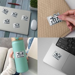 3Pcs Faith Cross Bible Verse Sticker Christian Bible Quotes Stickers Gifts Jesus