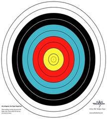 SAS 10Ring Paper Target Face 24 in / 60 cm 100 24/Pack, 60cm/Approx. 24″ 10Ring