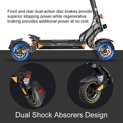APP Control Adults Electric Scooter 52V/20.8AH 800W 50km/h Dual Suspensation LED