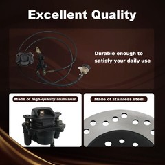 Hydraulic Rear Disc Brake Caliper Disk Rotor Pads for 150 200 250cc Dirt Bike