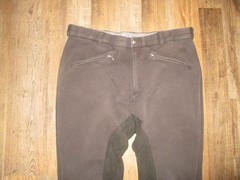 TUFFRIDER mens SZ 34 black COTTON FULL SEAT equestrian riding pants