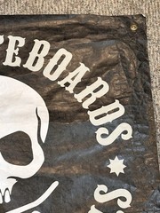 Rare Vintage 1990/2000 FLIP SKATEBOARDS Hell On Wheels Poster Banner Sign SKULL!