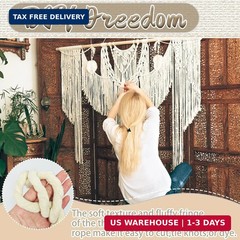 Natural White Cotton Rope 4/5 inch x 10 ft,Tug of War Rope,Strong Triple-Strand