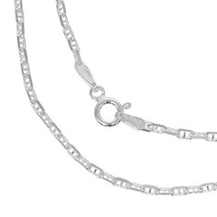 Sterling Silver 925 Anchor Chain Necklace 1.9mm Wide 60cm