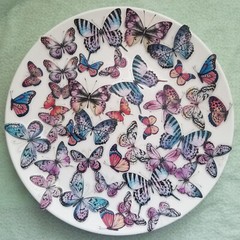 40pcs Clear Transparent Butterfly Sticker Pack For Scrapbooking , Glass Bottle