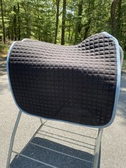 LeMieux ProSport Large Dressage Quilted Suede English Saddle Pad Ice Blue