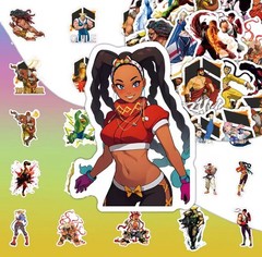 25 Piece Mix Lot 2” Street Fighter Game Stickers, Water Bottle Decal