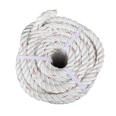 3400 Pounds White Red 1inch × 120FT High Strength Braided Rope Breaking Strength