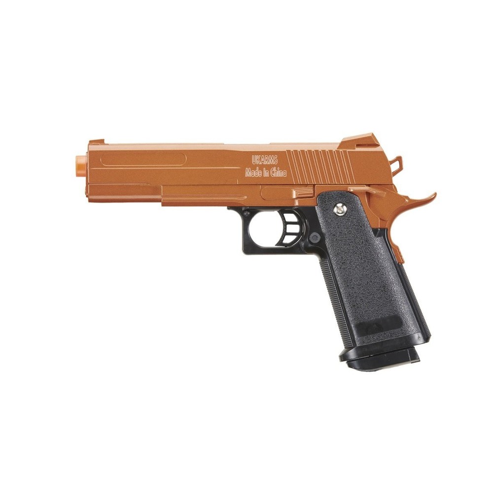 UKARMS 2011 Metal Alloy A+ Gold Spring PISTOL Powered Airsoft Hand Gun BBs