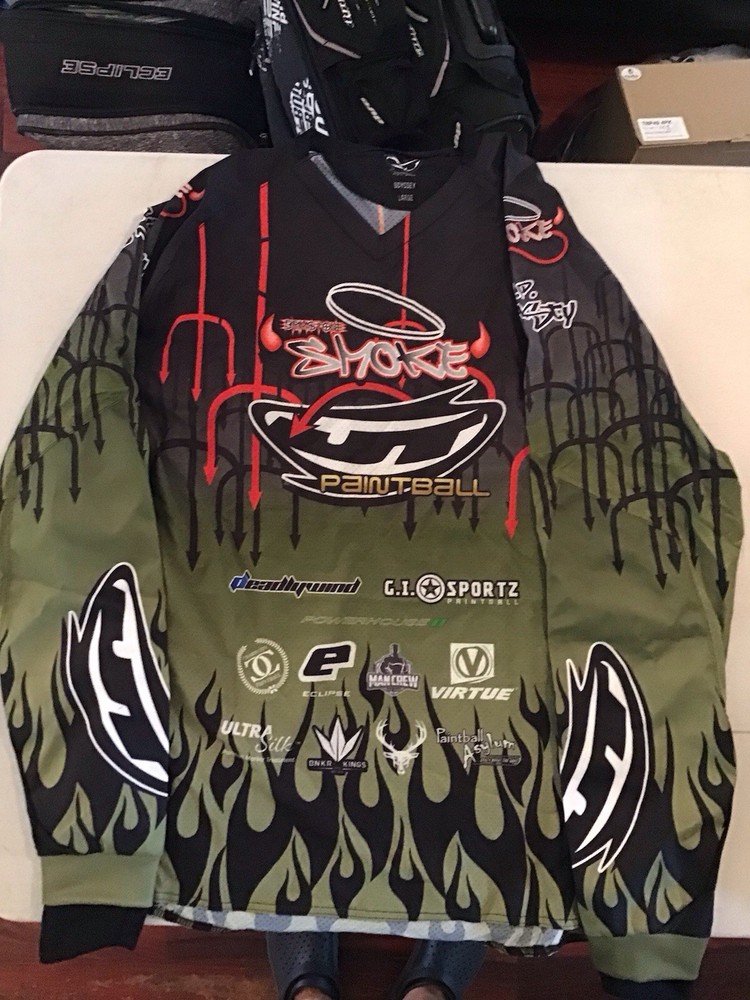 NEW JT Team Smoke Odyssey Pro Paintball Jersey – Green – Large