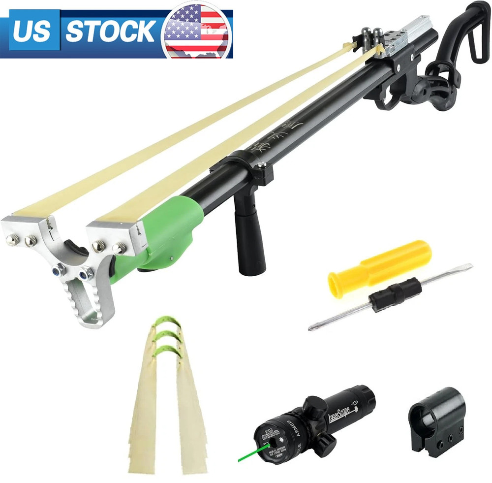 Powerful Slingshot Rifle Portable Heavy Duty Catapult Outdoor Hunting For Adult