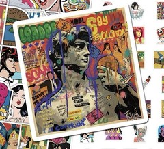 25Pcs Mixed Street Pop Artwork Modern Graffiti Art Colorful Painting Sticker
