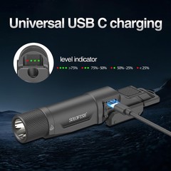 1750 Lumens Tactical Flashlight is Compatible with Picatinny/Mlok Rail for Ri…