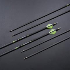 6X Archery Hunting Target Arrows 30″ PURE Carbon Arrows 0.003″ Spine 300/350/400