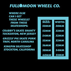 Full🌑Moon 97A Dual Glow Swirl Dual Wield Park Shape Skateboard Wheels Brand New